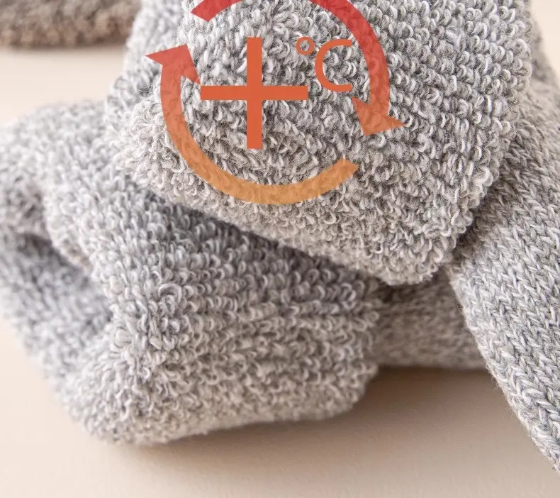 Winter Thick Mid-Calf Socks for Men, Fleece-Lined, Thickened, Warm Terry Socks, Cashmere Socks, Solid Color Towel Socks Wholesale — feature 7