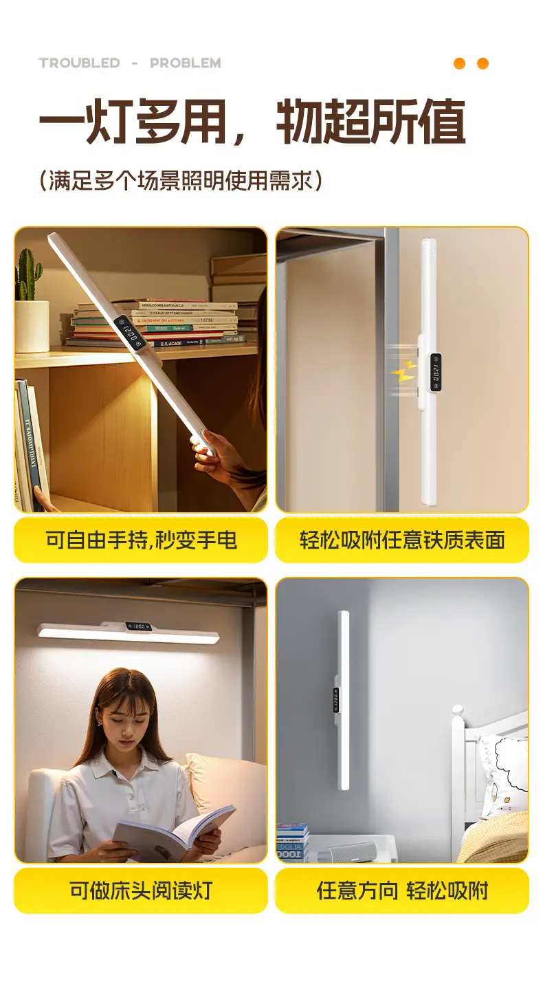 58cm Extended Magnetic Eye-Protection Desk Lamp Led Strip Cool Lamp Study Wall-Mounted Lamp Children's Homework Reading Lamp — feature 21