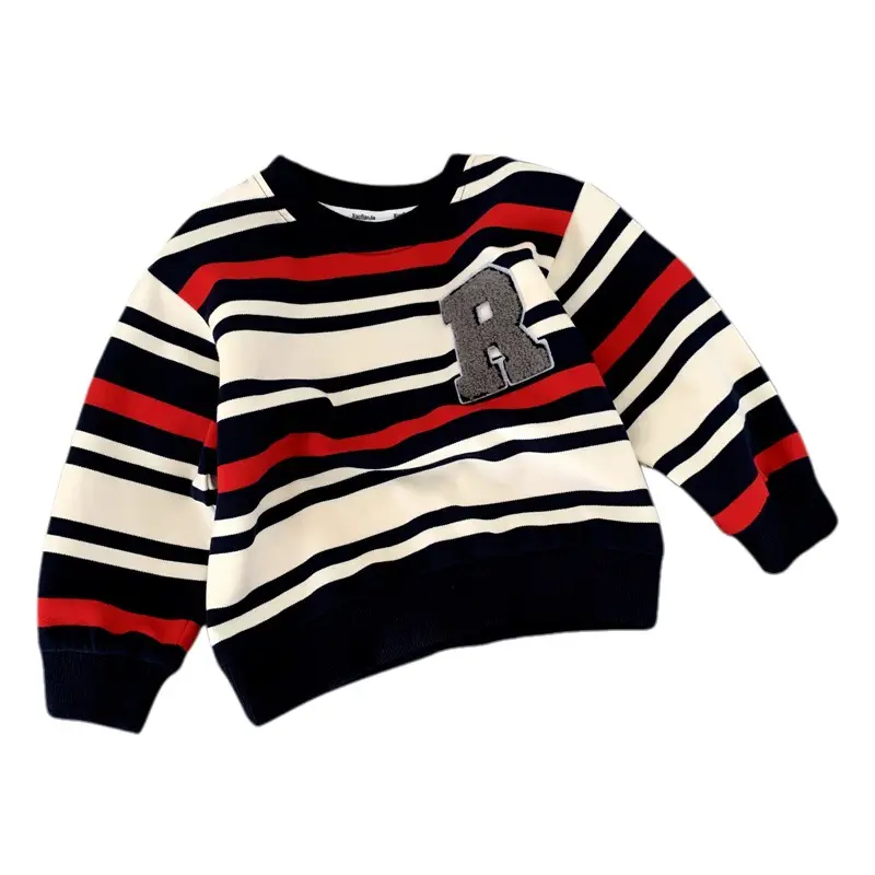 Boys Striped Long Sleeve Sweatshirt 2025 Autumn Wear - Image 6