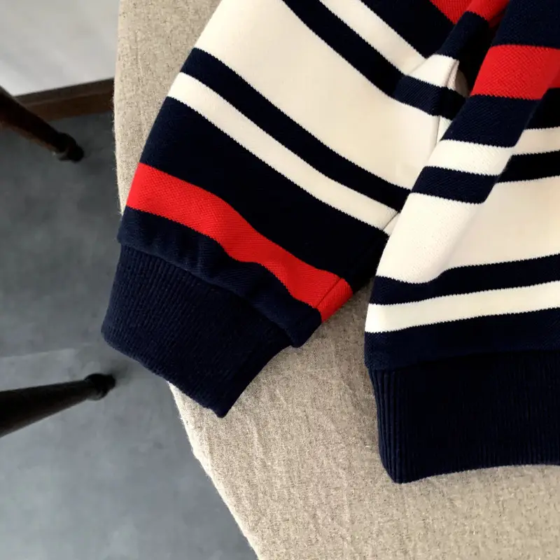 Boys Striped Long Sleeve Sweatshirt 2025 Autumn Wear — feature 6