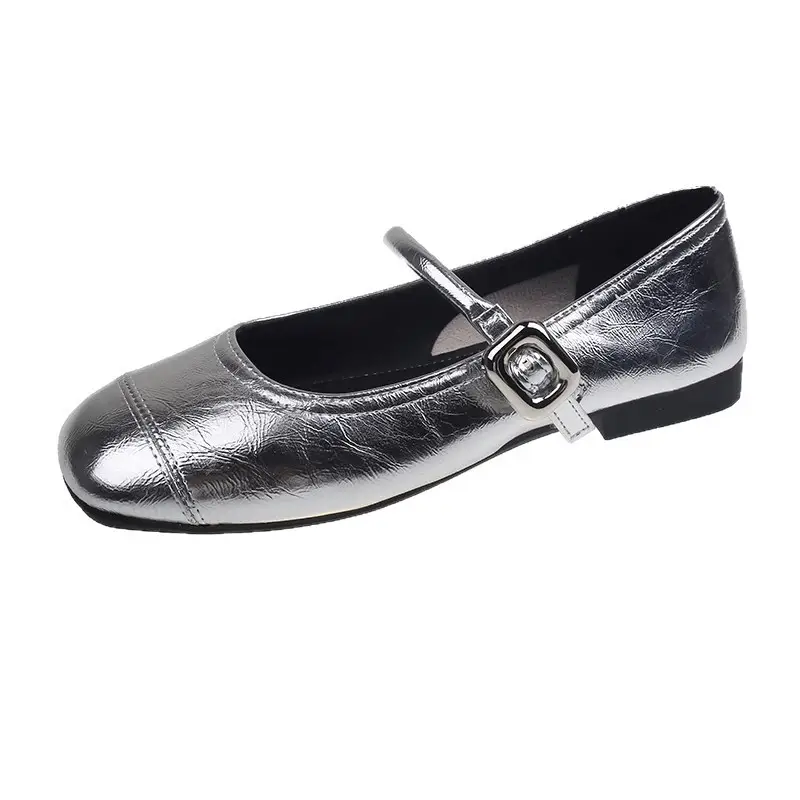 French Classic Small Fragrance Shallow Mouth Shoes for Women Spring and Summer New Flat Shoes Gentle and Fashionable One-Line Buckle Mary Jane Shoes - Image 8
