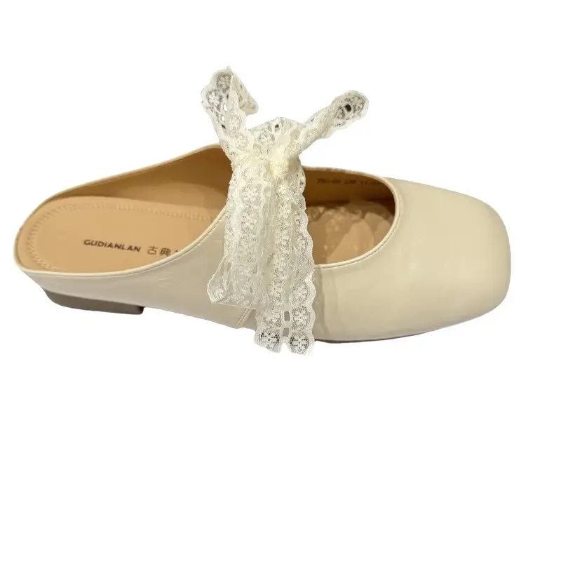 French Style Silver Lace Mules for Women Summer 2025 - Image 8