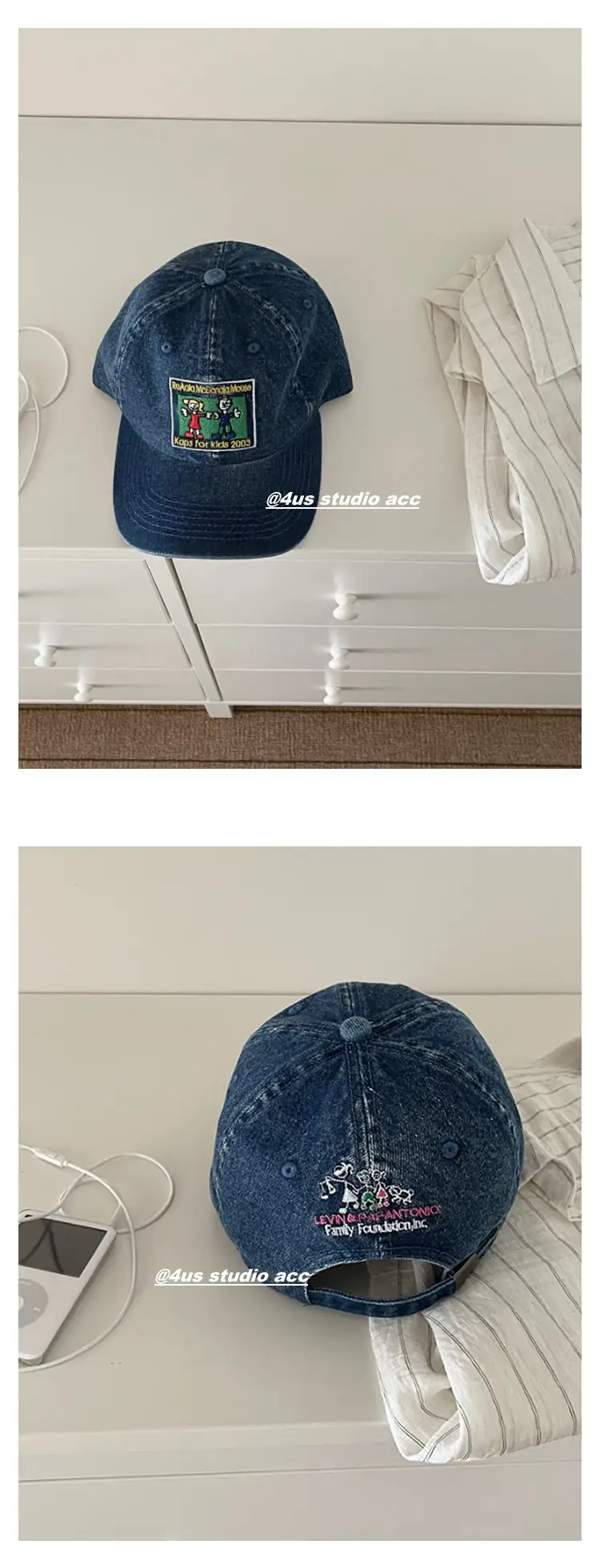 Women Cartoon Embroidered Baseball Cap Blue Duckbill — feature 5