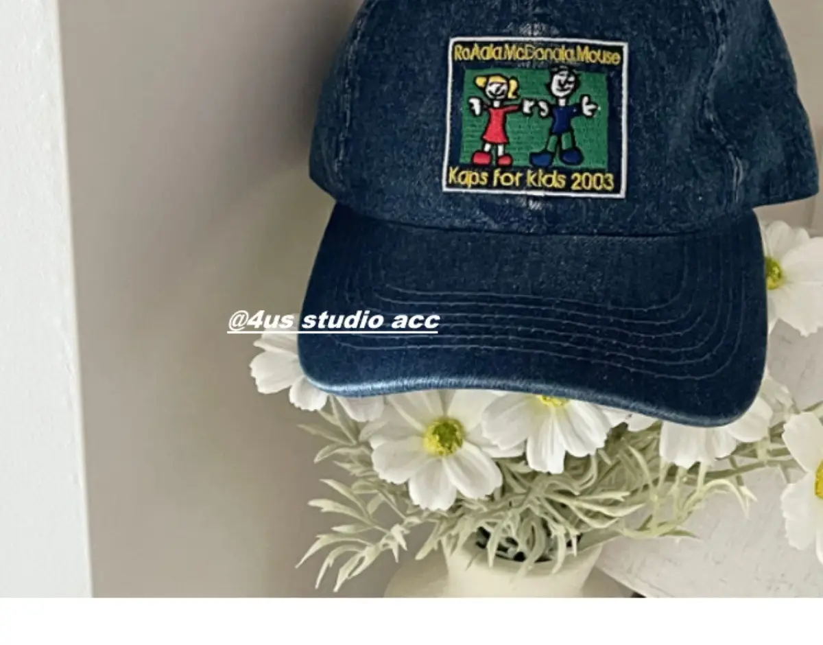 Women Cartoon Embroidered Baseball Cap Blue Duckbill — feature 7