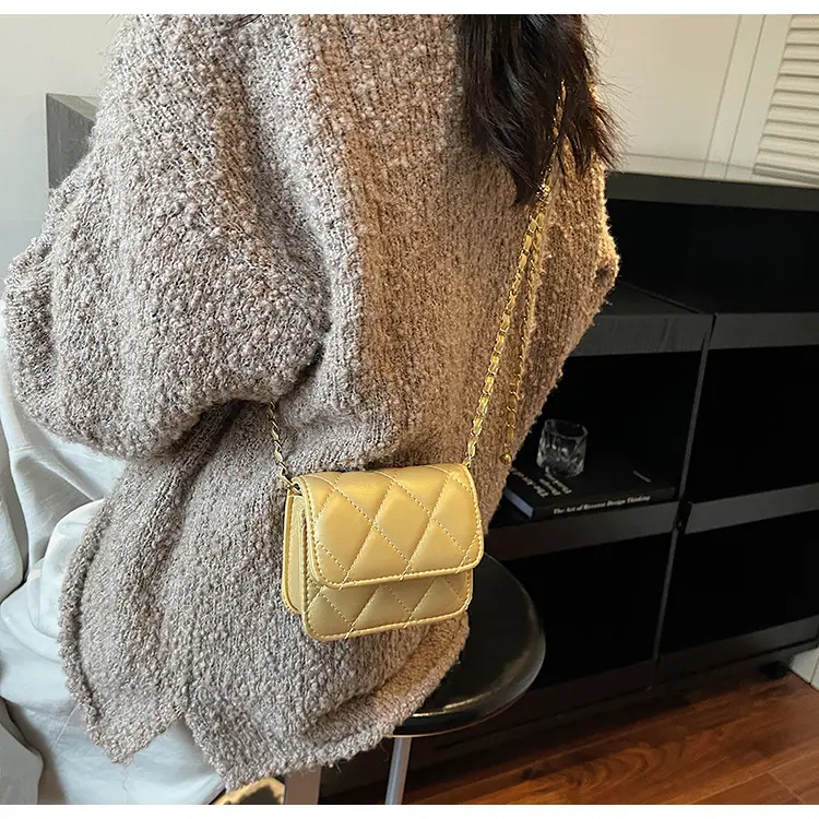 Silver Rhombus Chain Shoulder Bag for Women — feature 30