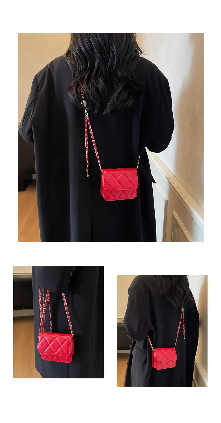 Silver Rhombus Chain Shoulder Bag for Women — feature 9