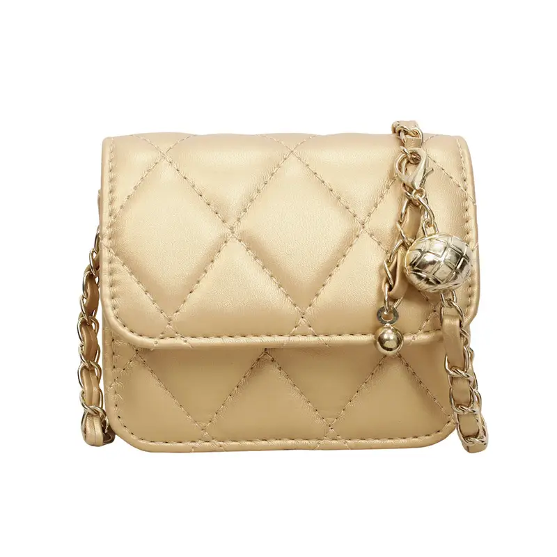 Silver Rhombus Chain Shoulder Bag for Women - Image 3
