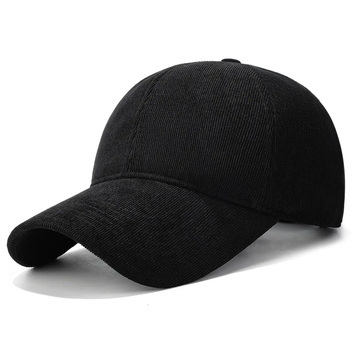 Black Velvet Curved Brim Baseball Cap