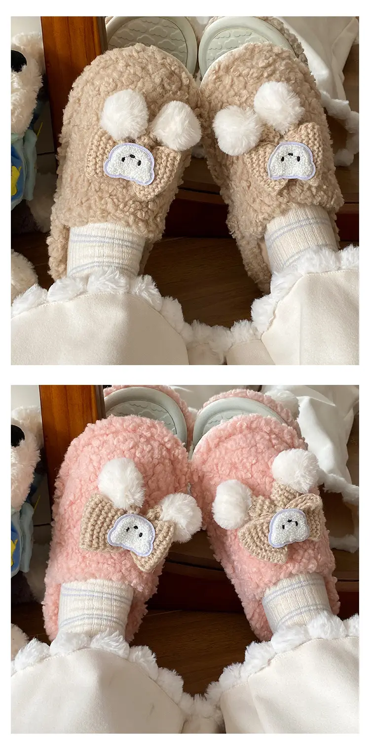 Women Winter Plush Slipper Bear Design Non-Slip — feature 12