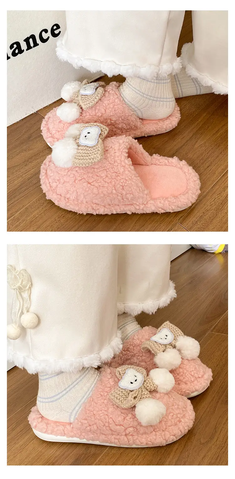 Women Winter Plush Slipper Bear Design Non-Slip — feature 15