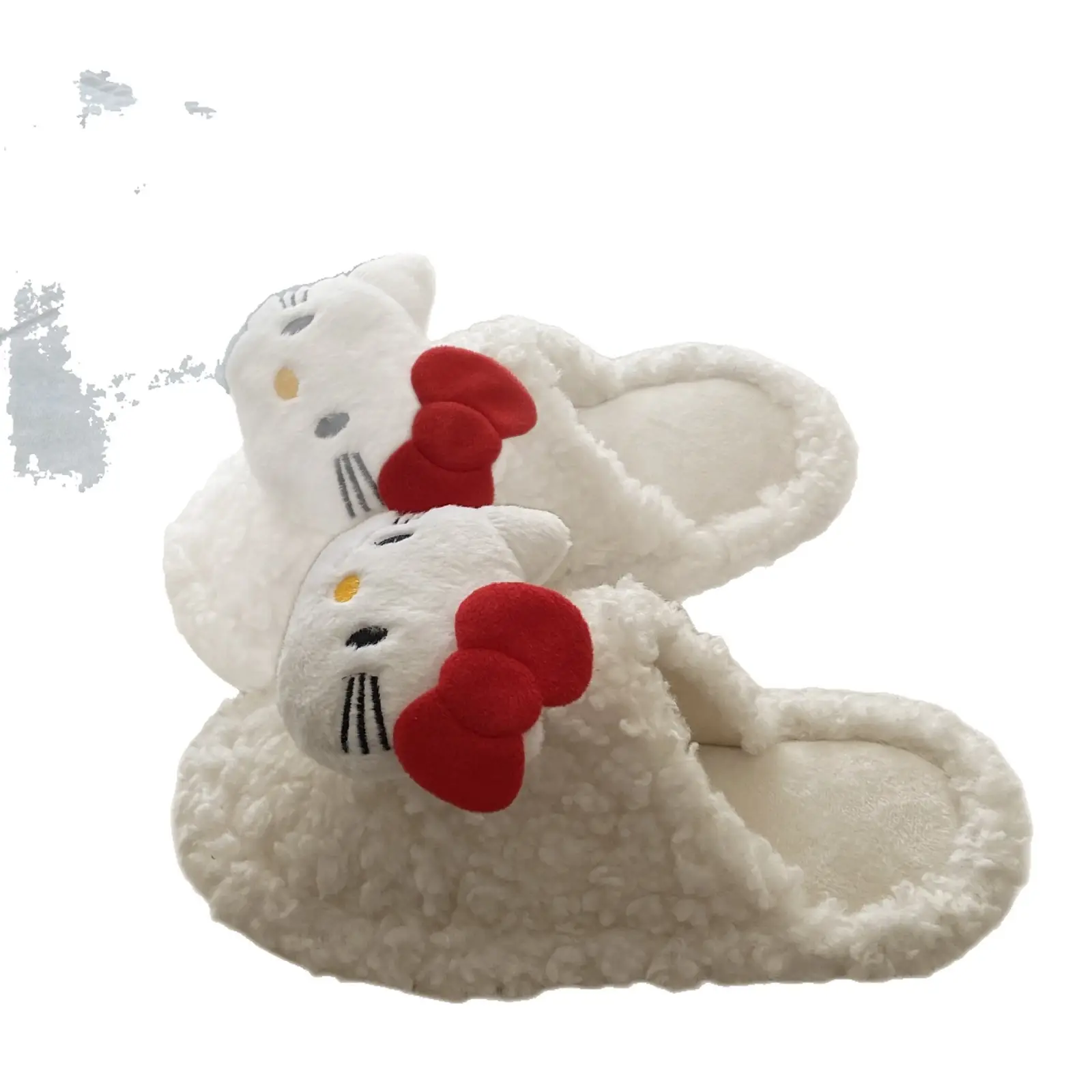 Hello Kitty Stuffed Cotton Slippers Winter Warm Women