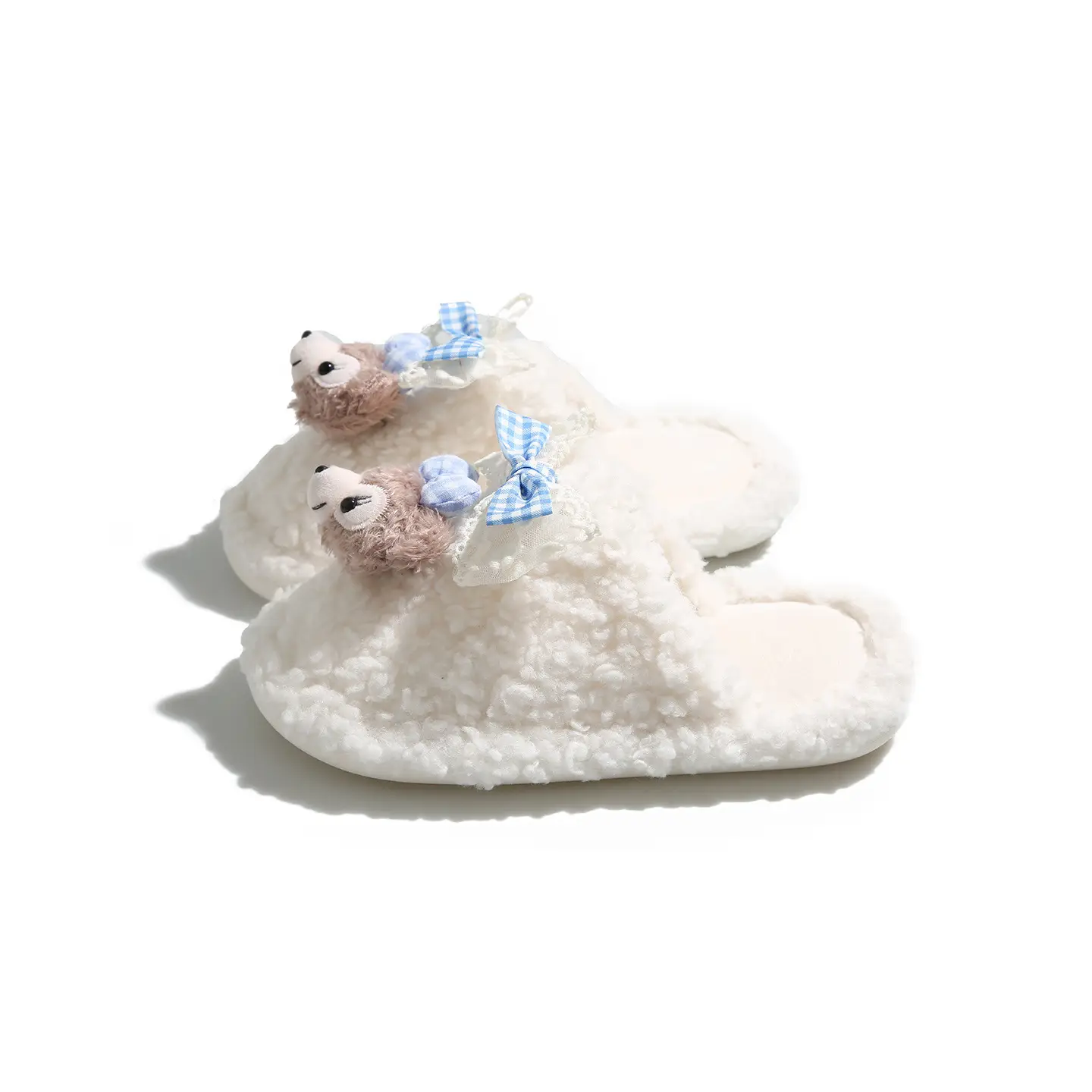 Cute Cartoon Furry Cotton Slippers Women 2025 New - Image 8