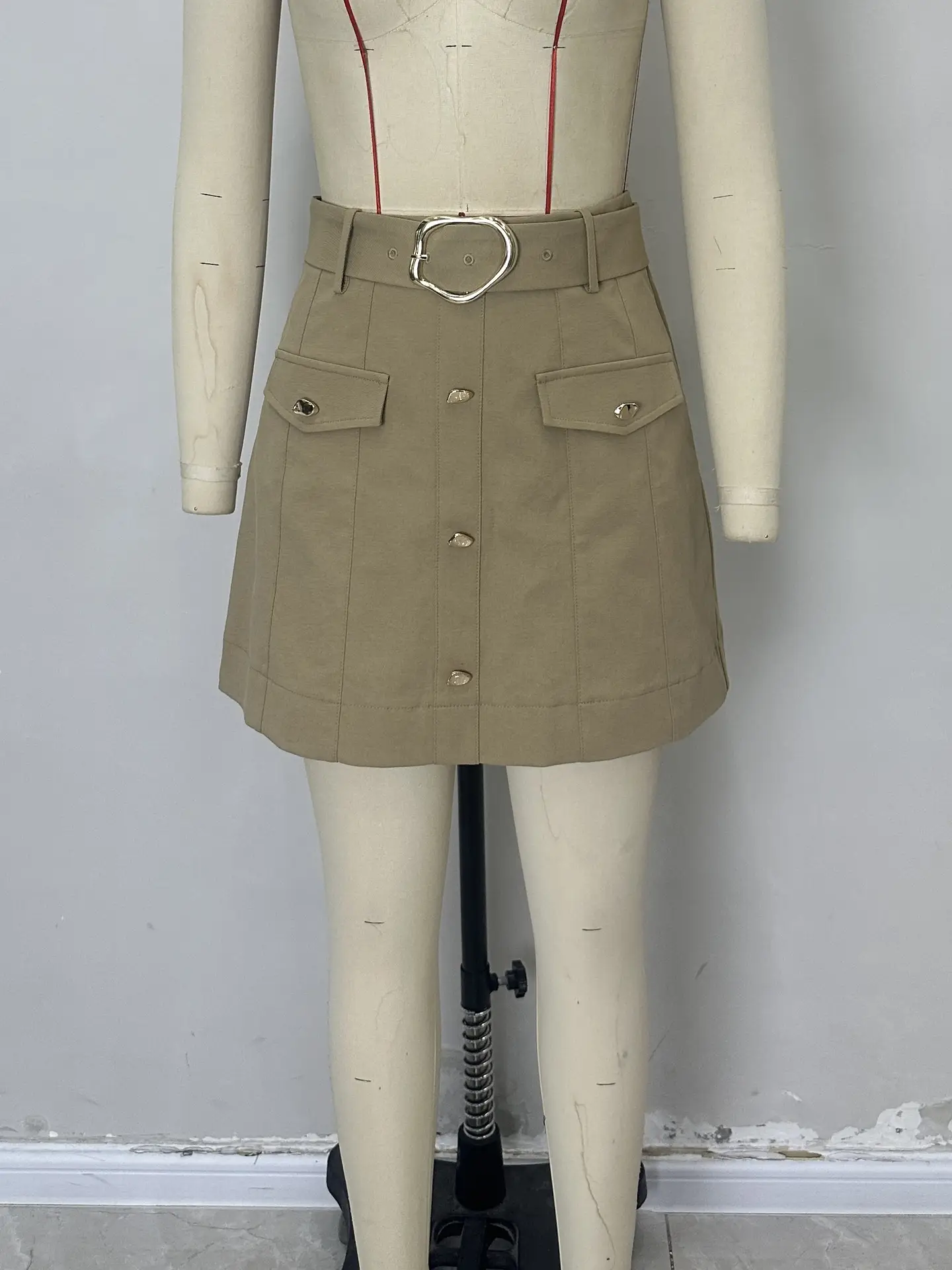 European American Fashion Belt Waist Slimming Short Skirt - Image 4