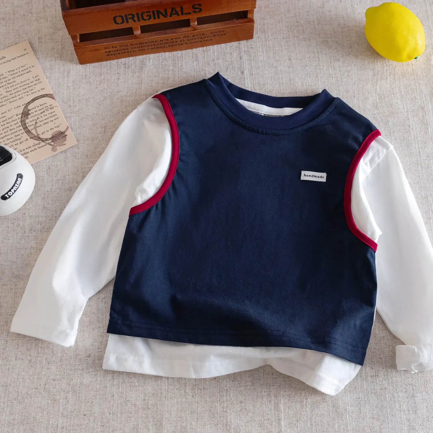 Kids Grey White Long Sleeve T-Shirt 2025 - Image 2