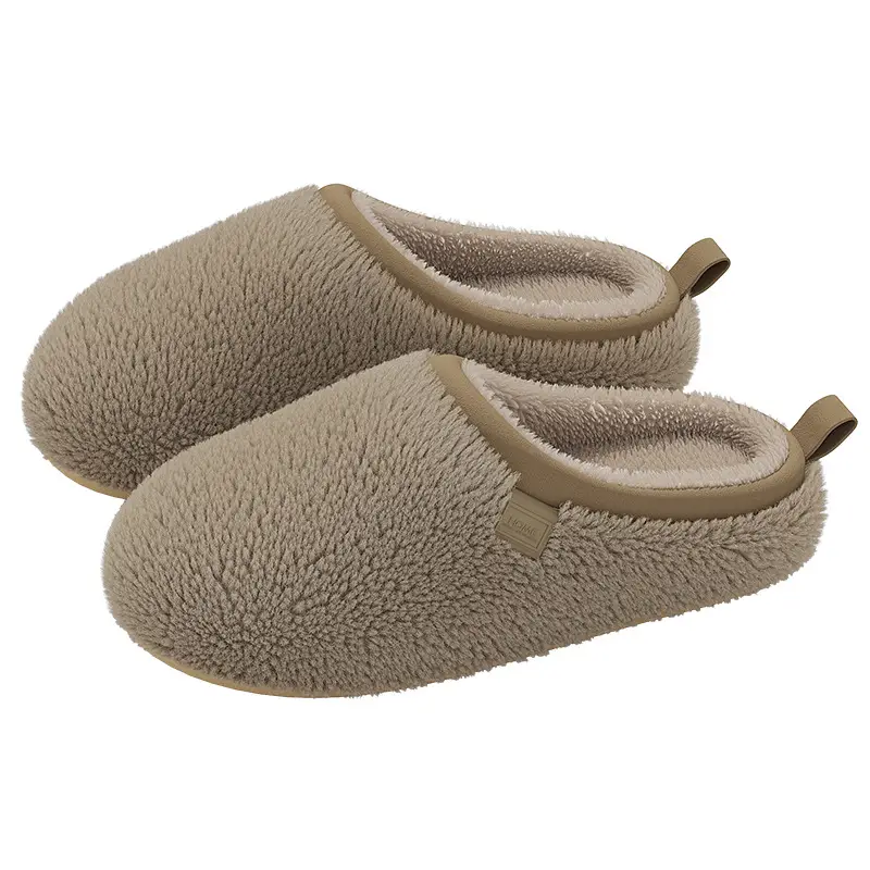 Casual Home Cotton Slippers for Winter Couples Indoor Plush High-End Polar Fleece Indoor Non-Slip Can Be Worn Outside