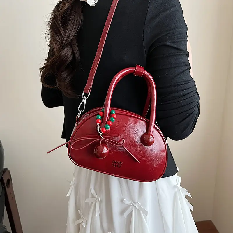Red Embellished Women's Wedding Crossbody Bag - Image 4