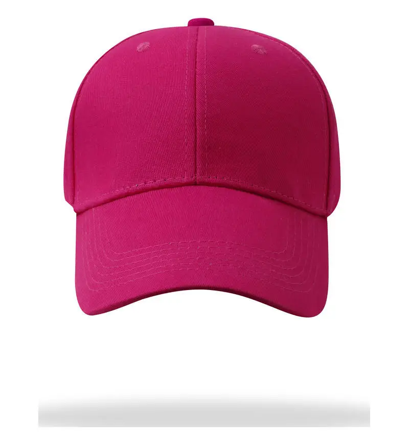 Pure Cotton Peaked Cap Magenta Customizable