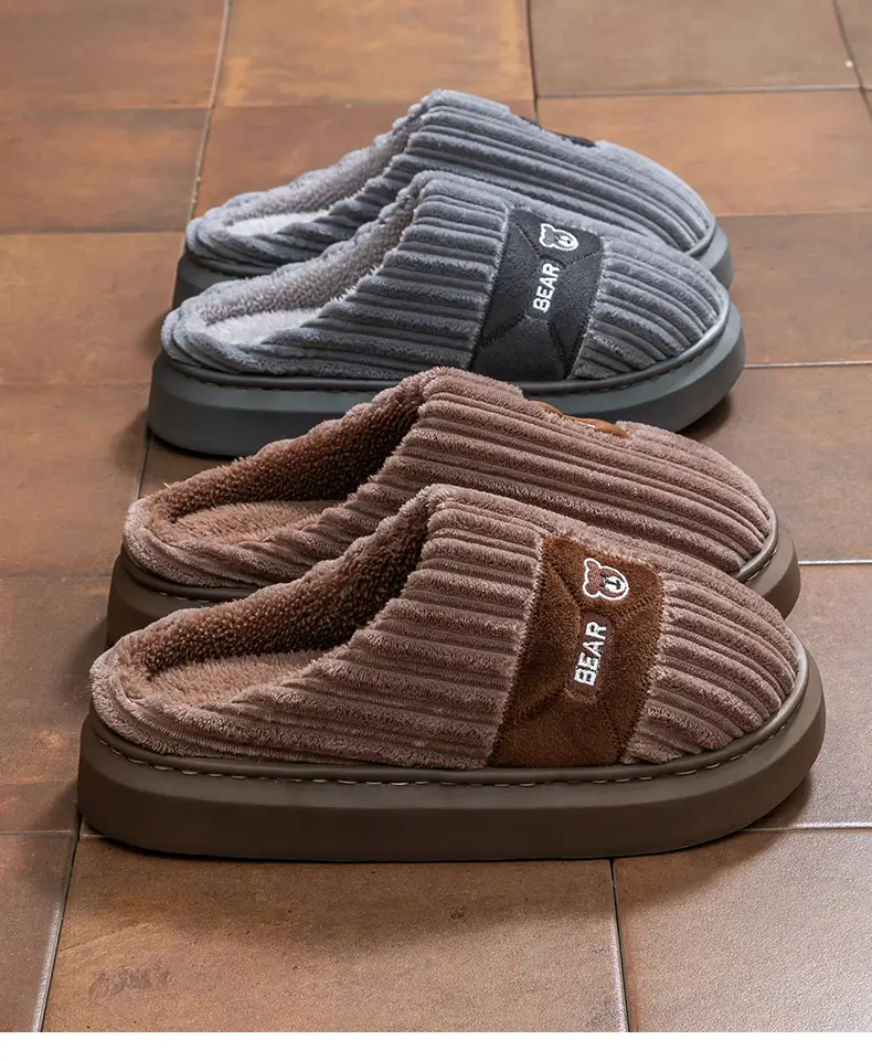 Cixi Cotton Slippers for Women, Spring, Autumn and Winter Confinement Shoes for Home Use, Indoor Non-Slip Thick-Soled Home Warm Couple Men — feature 3