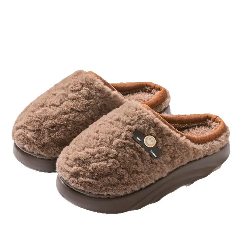 Winter Cotton Slippers Women Green Cute Warm Indoor - Image 20