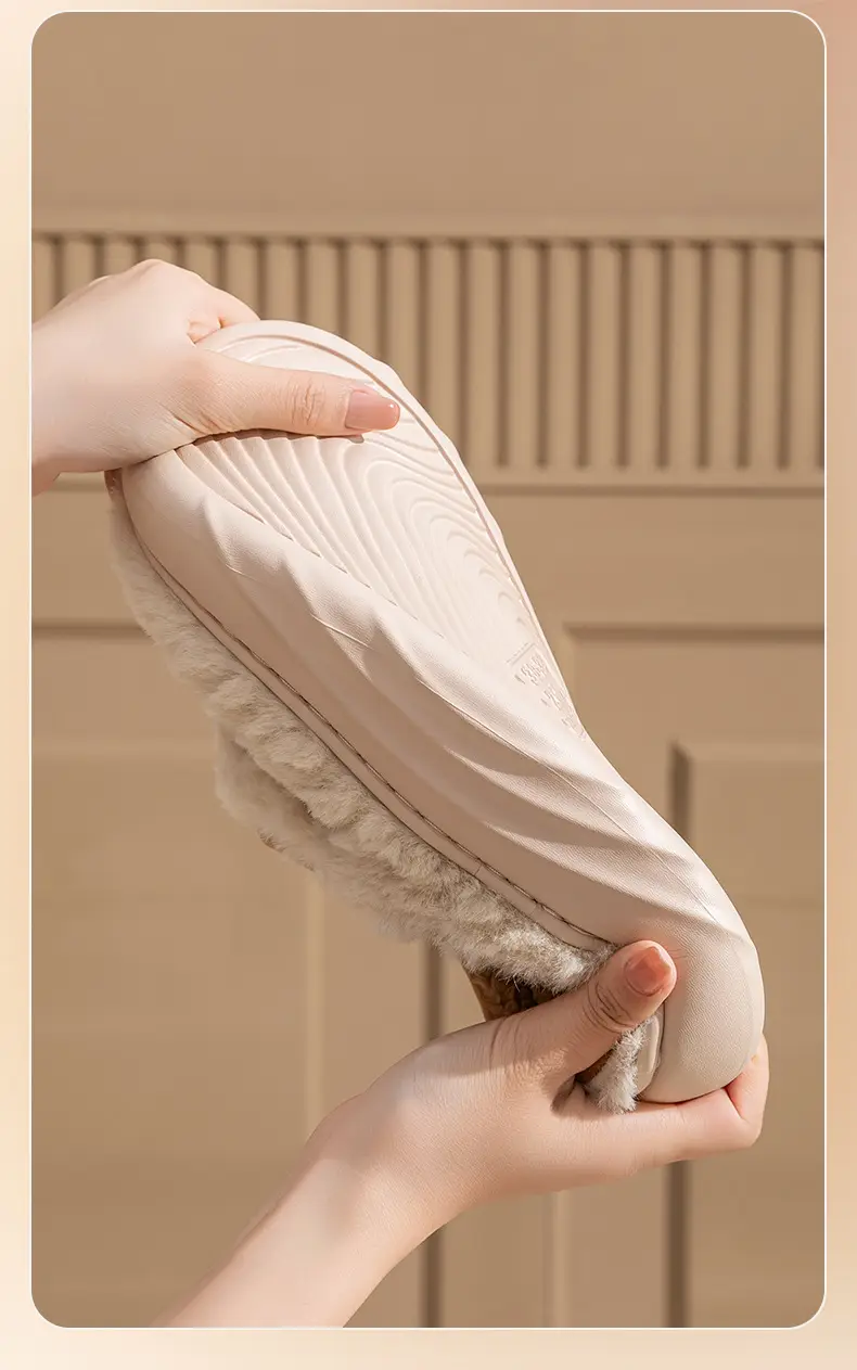 Winter Cotton Slippers Women Green Cute Warm Indoor — feature 10