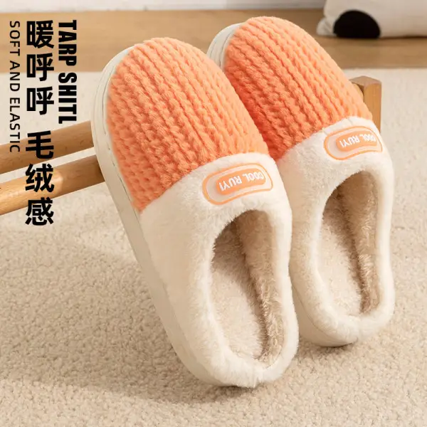 Winter Cotton Slippers Women Green Cute Warm Indoor - Image 15