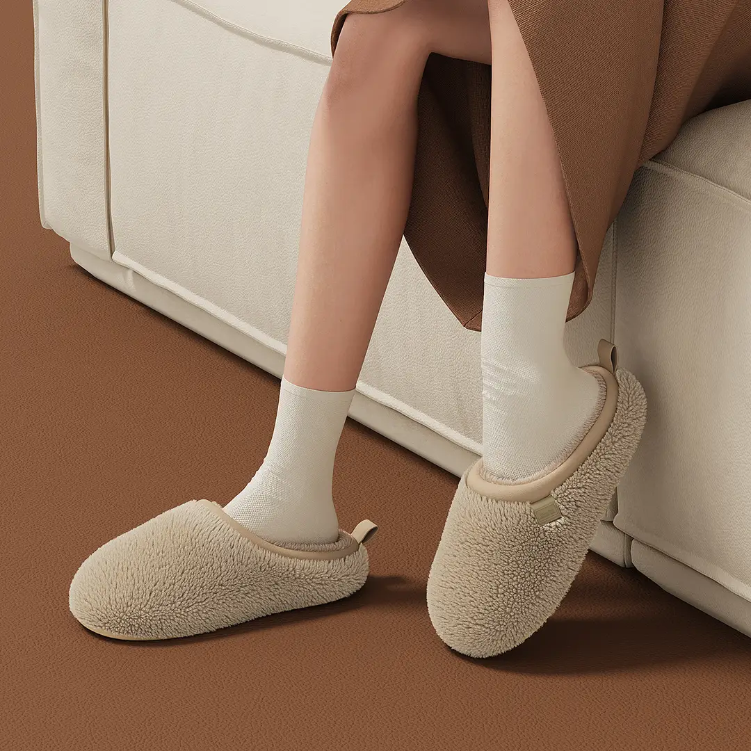 Casual Home Cotton Slippers for Winter Couples Indoor Plush High-End Polar Fleece Indoor Non-Slip Can Be Worn Outside - Image 8