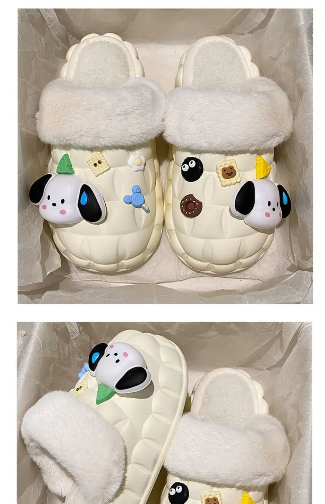 Waterproof Cotton Slippers for Women's Outer Wear in Winter, Non-Slip Removable Fur Shoes, Home Indoor Warm Fleece-Lined Slippers 2025 — feature 3