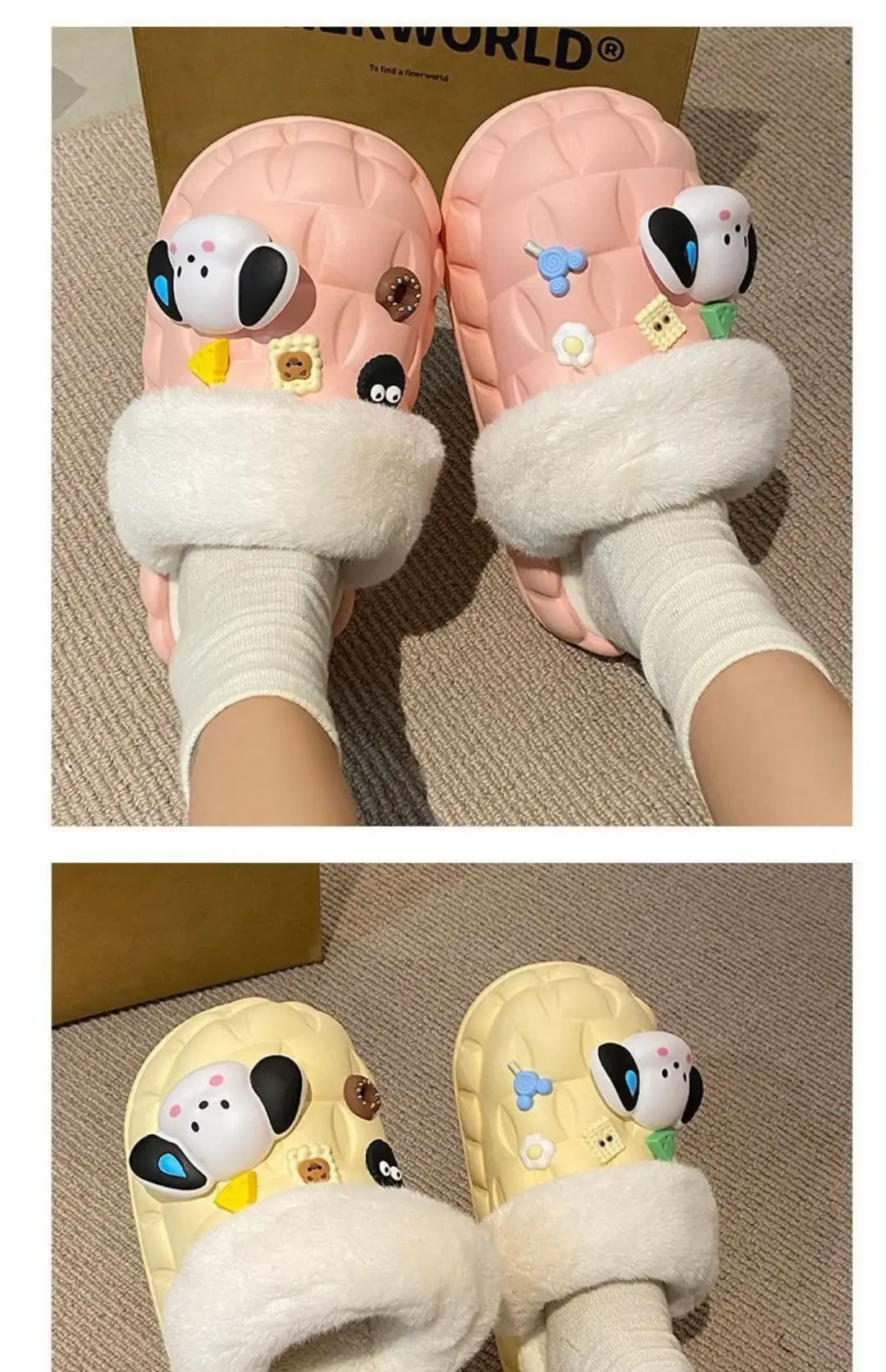 Waterproof Cotton Slippers for Women's Outer Wear in Winter, Non-Slip Removable Fur Shoes, Home Indoor Warm Fleece-Lined Slippers 2025 — feature 7