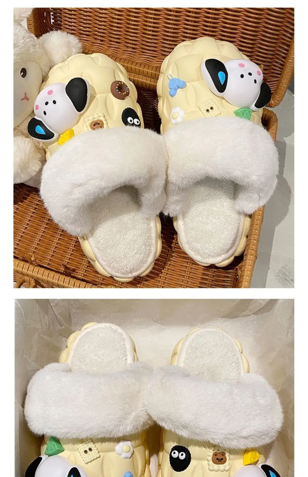 Waterproof Cotton Slippers for Women's Outer Wear in Winter, Non-Slip Removable Fur Shoes, Home Indoor Warm Fleece-Lined Slippers 2025 — feature 9