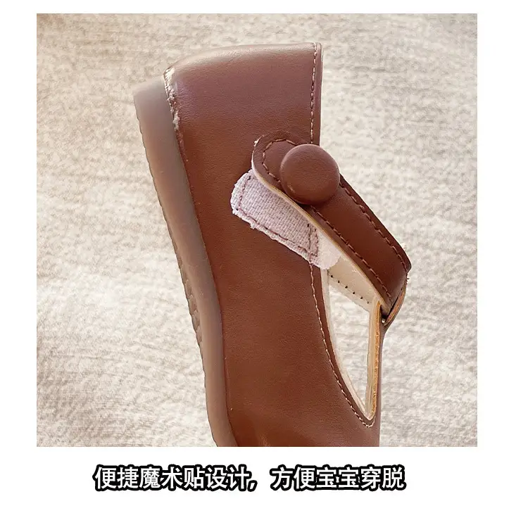 Spring and Autum Baby Girl Shoes 0-1-3 Years Old Princess Flats Baby Small Leather Shoes Non-Slip Soft Sole Toddler Shoes — feature 6