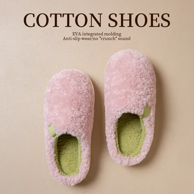 Silent Cotton Slippers for Women, Winter 2026 New Model, Indoor Home Plush Slippers with a Stepping-On-Clouds Feel, Thick-Soled, Antibacterial, Odor-Resistant Cotton Slippers for Men - Image 8
