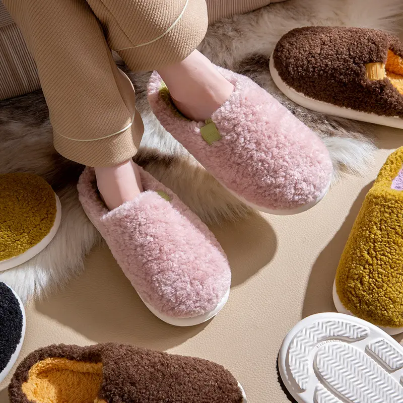 Silent Cotton Slippers for Women, Winter 2026 New Model, Indoor Home Plush Slippers with a Stepping-On-Clouds Feel, Thick-Soled, Antibacterial, Odor-Resistant Cotton Slippers for Men - Image 9