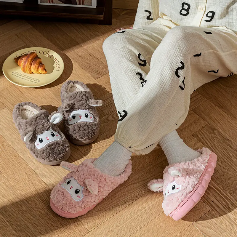 Cute Animal Cotton Slippers for Women, New Winter Cotton Slippers for Home Use, Indoor Non-Slip Warm Confinement Shoes, Cotton Slippers - Image 10