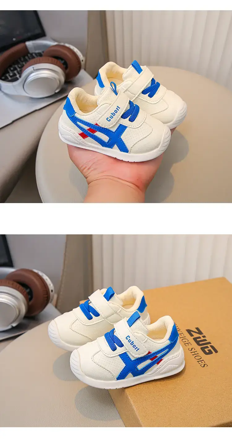 Toddler Shoes White Blue Soft Sole Non-Slip — feature 12