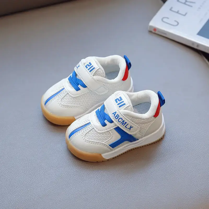 Toddler Shoes 2025 White Blue Soft Sole