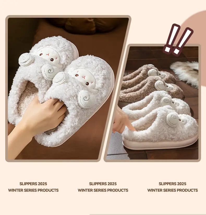 Warm Cotton Slippers for Women Pink 2025 New Autumn Winter — feature 12