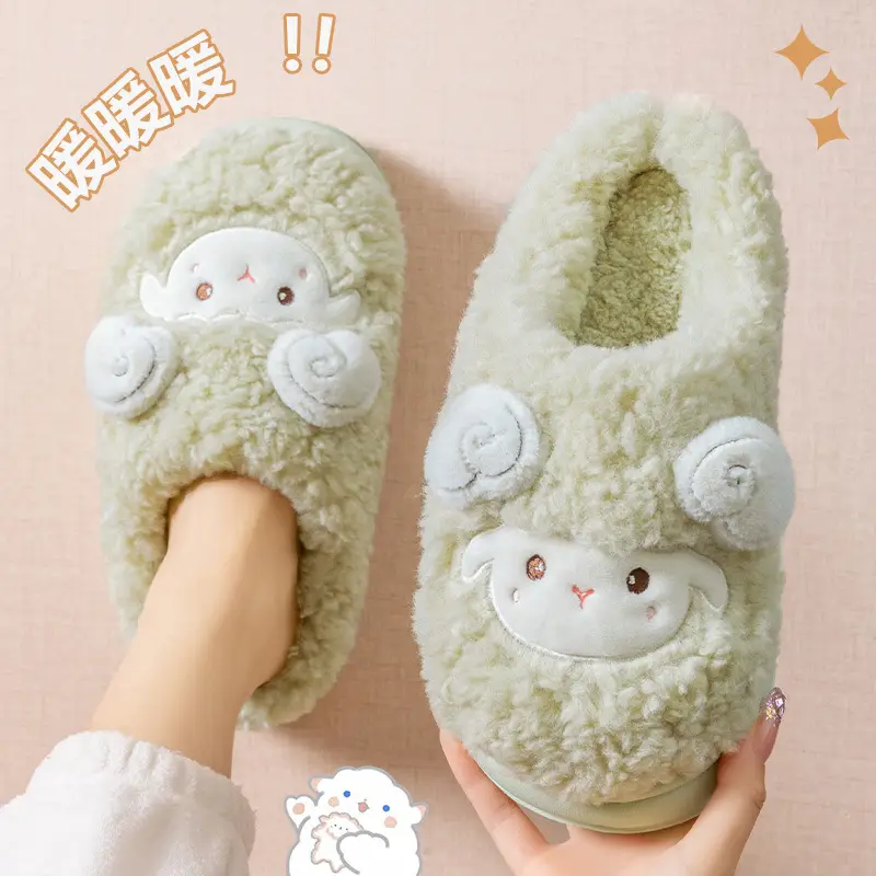 Warm Cotton Slippers for Women Pink 2025 New Autumn Winter - Image 3