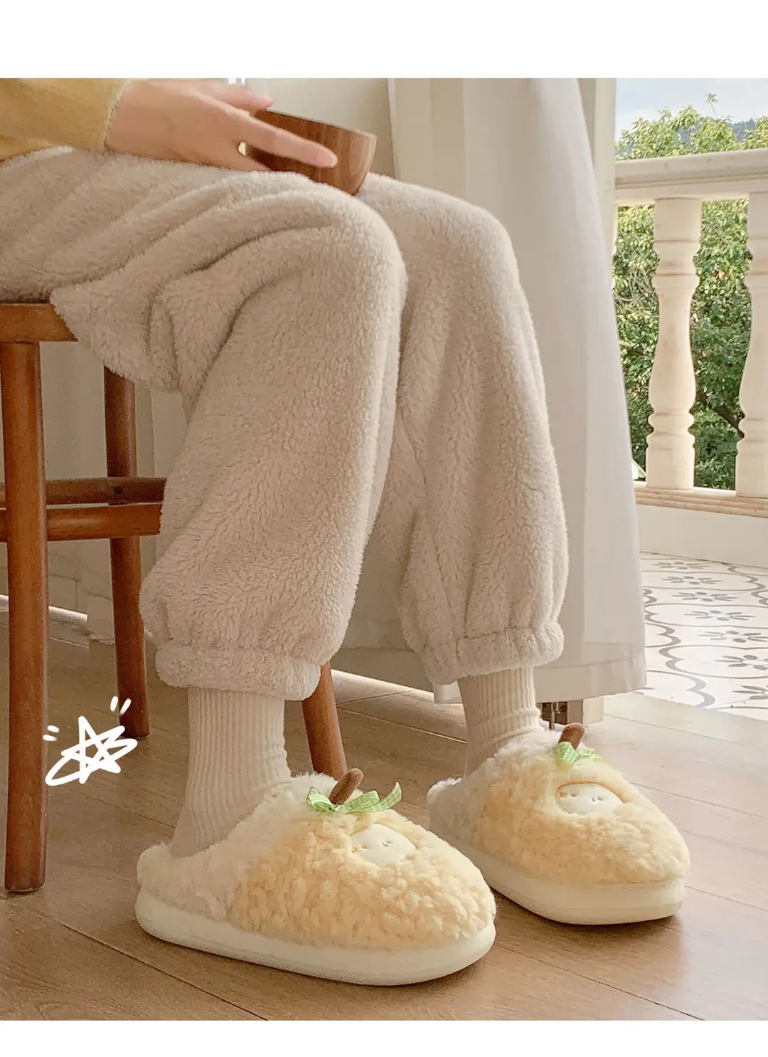 Cute Cotton Slippers for Women, 2026 New Autumn and Winter Maternity Indoor Home Couple Plush Slippers, Thick-Soled for Winter — feature 10