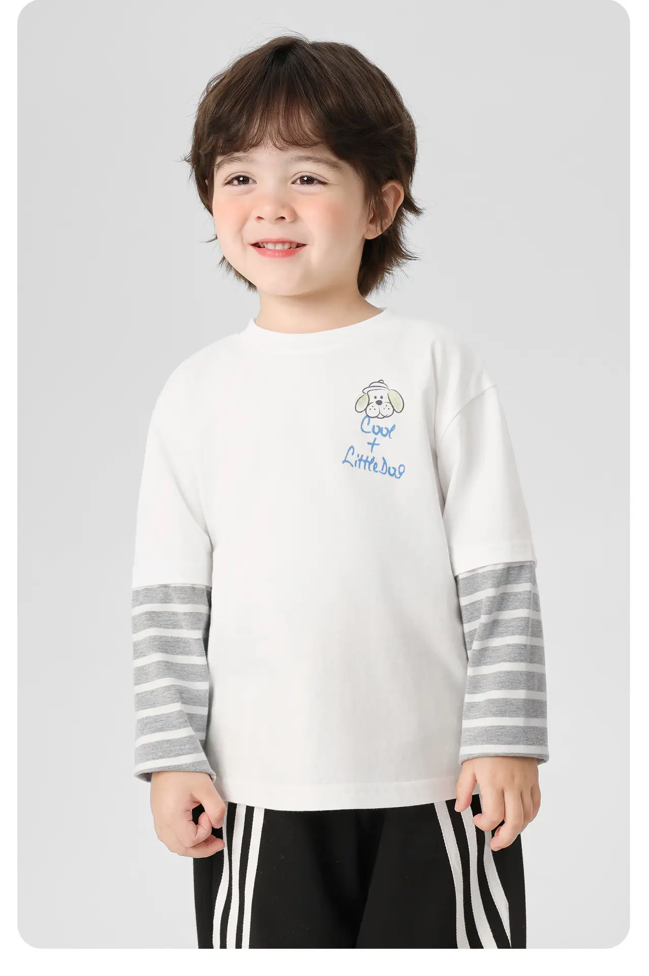 Right European Boys Pure Cotton Long Sleeve T-Shirt Autumn Baby Tops 2025 — feature 14