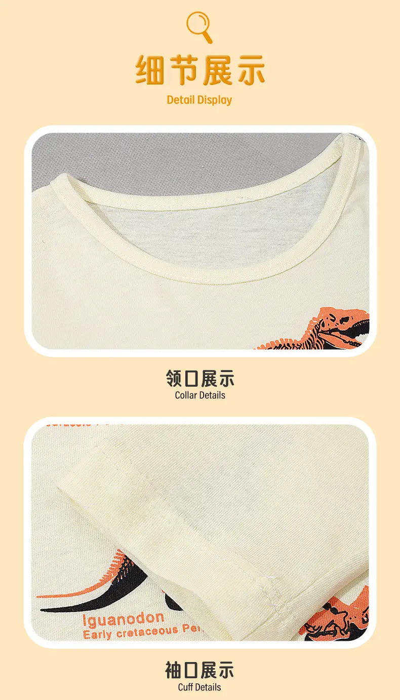 25Yr Old Cartoon Dinosaur T-Shirt Cream Round Neck — feature 9