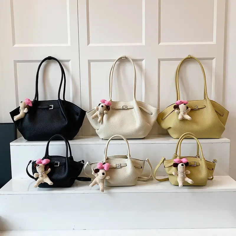 Women's Yellow Dumpling Tote Bag with Crossbody & Shoulder Strap - Image 7