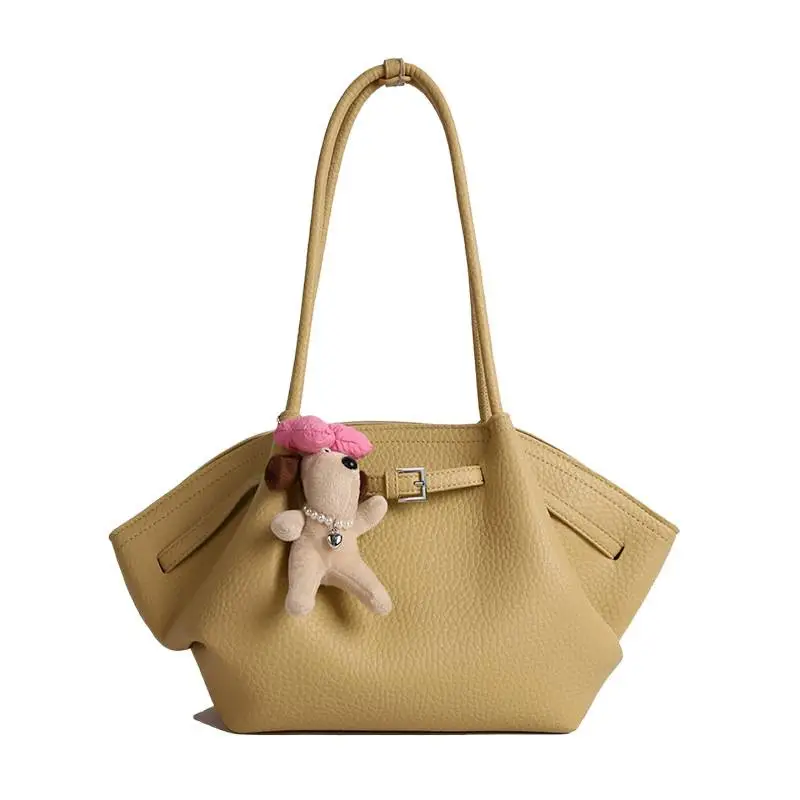 Women's Yellow Dumpling Tote Bag with Crossbody & Shoulder Strap - Image 8