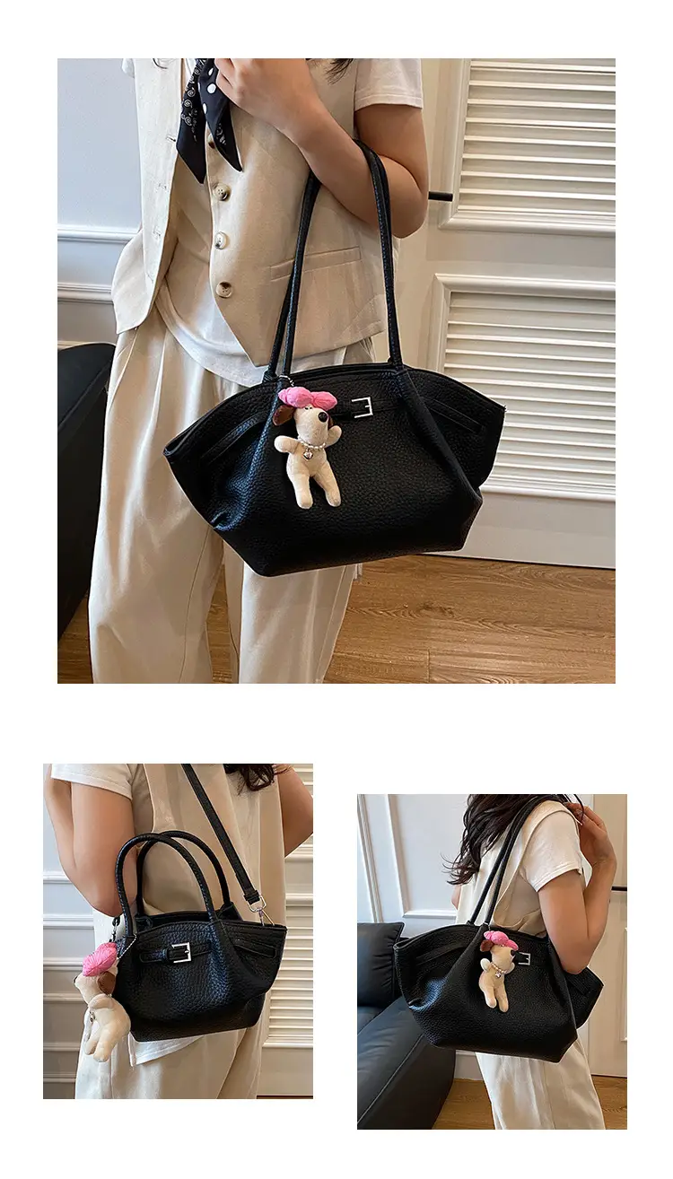 Women's Yellow Dumpling Tote Bag with Crossbody & Shoulder Strap — feature 3