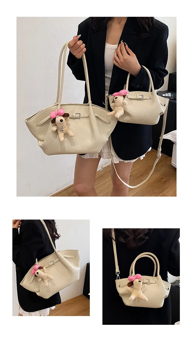 Women's Yellow Dumpling Tote Bag with Crossbody & Shoulder Strap — feature 4