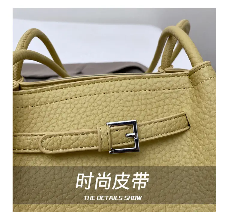 Women's Yellow Dumpling Tote Bag with Crossbody & Shoulder Strap — feature 7