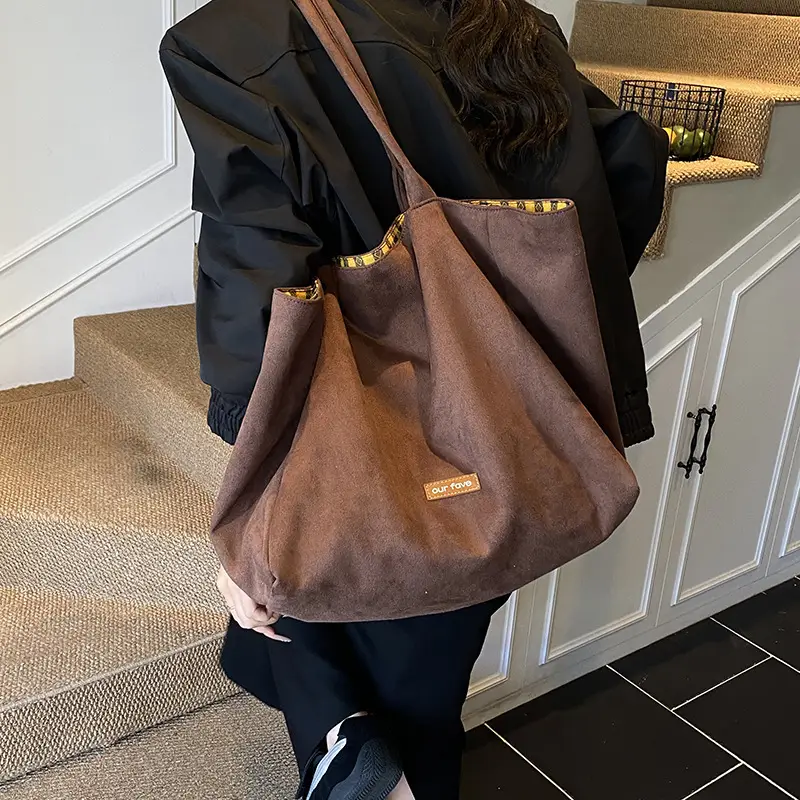 Korean Leather Plaid Shoulder Bag for Women