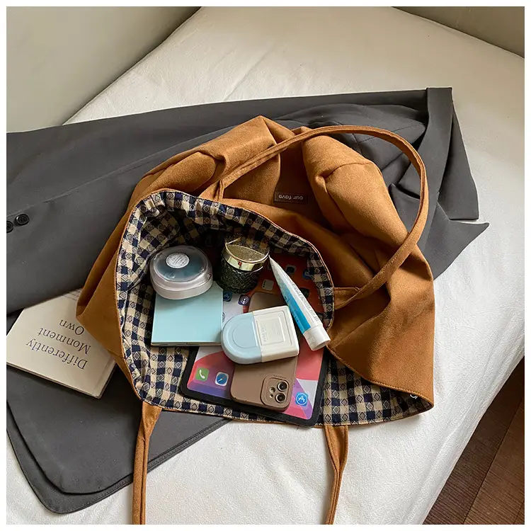 Korean Leather Plaid Shoulder Bag for Women — feature 10