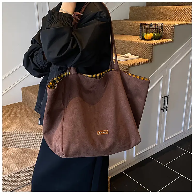 Korean Leather Plaid Shoulder Bag for Women — feature 12