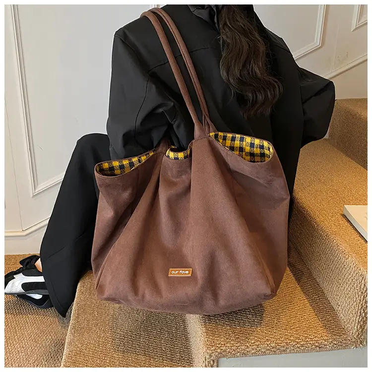 Korean Leather Plaid Shoulder Bag for Women — feature 14