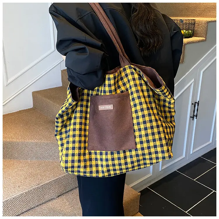 Korean Leather Plaid Shoulder Bag for Women — feature 16